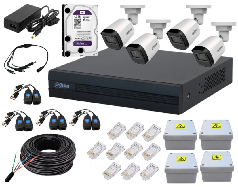 DVR 8 Canales con 4 camaras DVR 8 Canales con 4 camaras