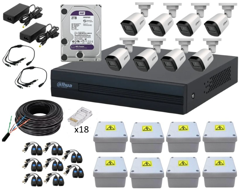DVR 8 con 8 camaras DVR 8 con 8 camaras
