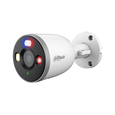 Cámara Bullet Wi-Fi 3MP (Wireless Series). LUZ POLICIAL DISUASIVA (AZUL Y ROJO) / IA: Detección de humanos y vehículos para reducir falsas alarmas. Cámara Bullet Wi-Fi 3MP (Wireless Series). LUZ POLICIAL DISUASIVA (AZUL Y ROJO) / IA: Detección de humanos y vehículos para reducir falsas alarmas.