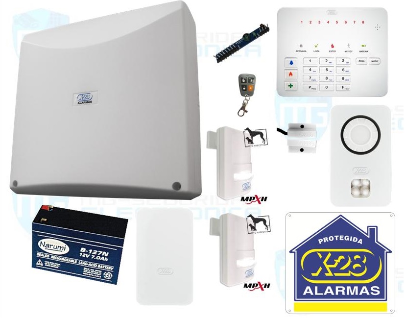 Kit Alarma Casa Full X-28 8 Zonas Inalámbrica Celular Remoto