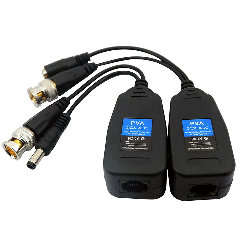 Balun pasivo HD a RJ45, Video y alimentación.